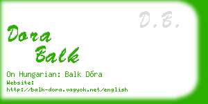 dora balk business card